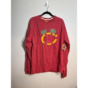 Red Jacket Chicago Blackhawks NHL Long Sleeve Shirt Mens XL Red‎ Distressed Logo